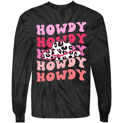 football howdy rodeo western hat sourn cowgirl  Tie-Dye Long Sleeve Shirt