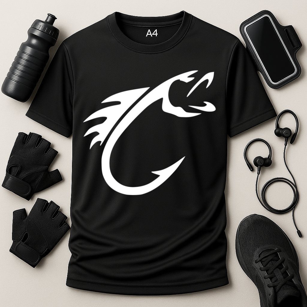 Fish Hook Reel Life Fishing Gift Cool Gift Cooling Performance Crew T-Shirt