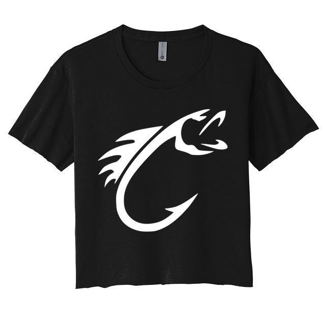 Fish Hook Reel Life Fishing Gift Cool Gift Women's Crop Top Tee