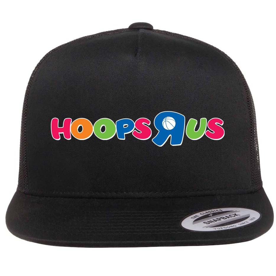 Funny Hoops R Us Basketball Fan Flat Bill Trucker Hat