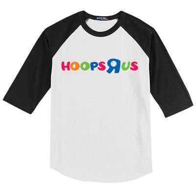 Funny Hoops R Us Basketball Fan Kids Colorblock Raglan Jersey