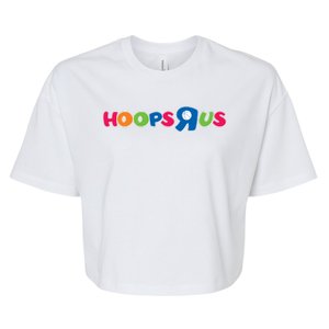 Funny Hoops R Us Basketball Fan Bella+Canvas Jersey Crop Tee