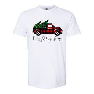 Festive Holiday Red Truck Delivering Christmas Trees Softstyle CVC T-Shirt