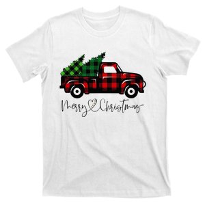 Festive Holiday Red Truck Delivering Christmas Trees T-Shirt