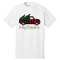 Festive Holiday Red Truck Delivering Christmas Trees Tall T-Shirt