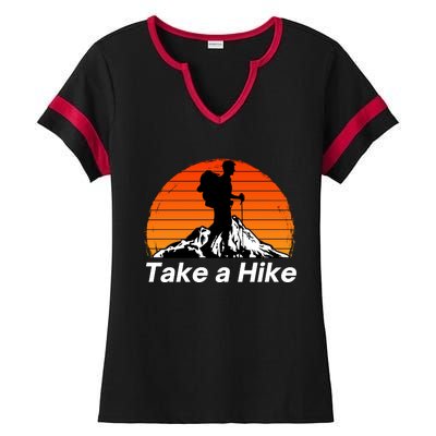 Funny Hiking, Social Distancing, Spend Time Hiking, Nature, Hike, Camping, Outsi Ladies Halftime Notch Neck Tee