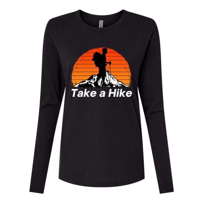 Funny Hiking, Social Distancing, Spend Time Hiking, Nature, Hike, Camping, Outsi Womens Cotton Relaxed Long Sleeve T-Shirt