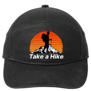 Funny Hiking, Social Distancing, Spend Time Hiking, Nature, Hike, Camping, Outsi 7-Panel Snapback Hat