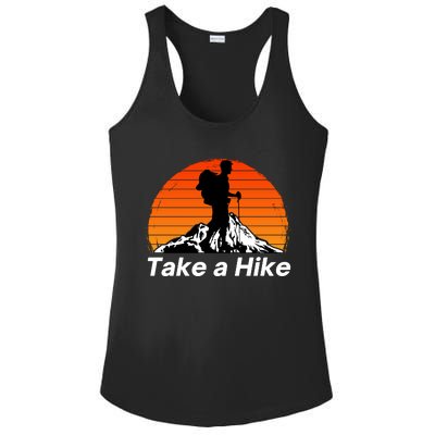 Funny Hiking, Social Distancing, Spend Time Hiking, Nature, Hike, Camping, Outsi Ladies PosiCharge Competitor Racerback Tank