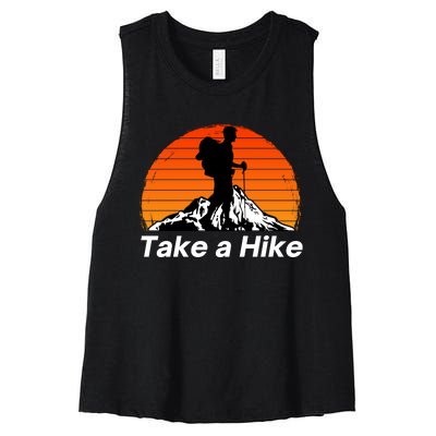 Funny Hiking, Social Distancing, Spend Time Hiking, Nature, Hike, Camping, Outsi Women's Racerback Cropped Tank