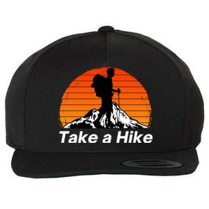 Funny Hiking, Social Distancing, Spend Time Hiking, Nature, Hike, Camping, Outsi Wool Snapback Cap