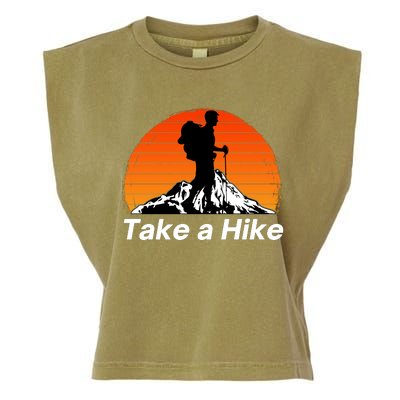 Funny Hiking, Social Distancing, Spend Time Hiking, Nature, Hike, Camping, Outsi Garment-Dyed Women's Muscle Tee