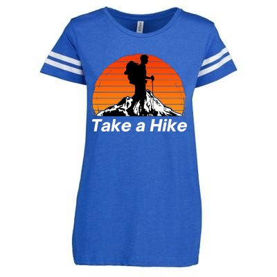 Funny Hiking, Social Distancing, Spend Time Hiking, Nature, Hike, Camping, Outsi Enza Ladies Jersey Football T-Shirt