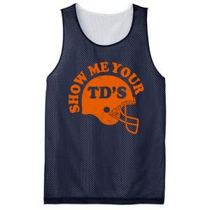 Football Humor Sayings Show Me Your TDs Funny Quotes Mesh Reversible Basketball Jersey Tank