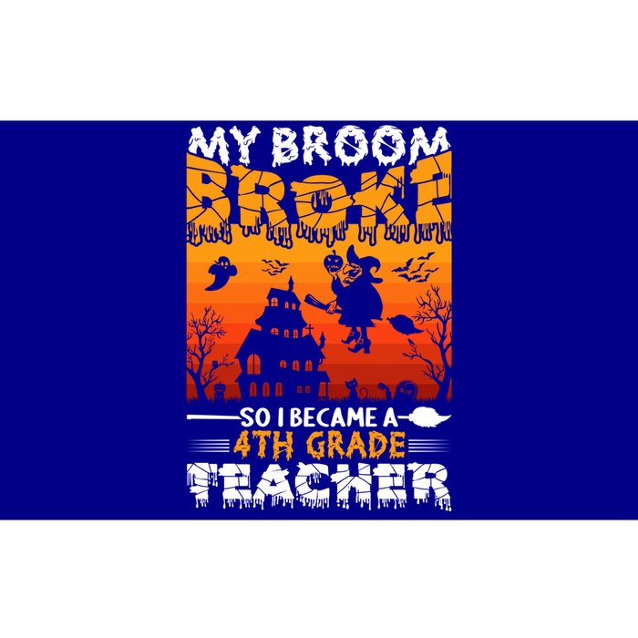 Funny Halloween School Teacher Costume 4Th Grade Teacher Great Gift Bumper Sticker