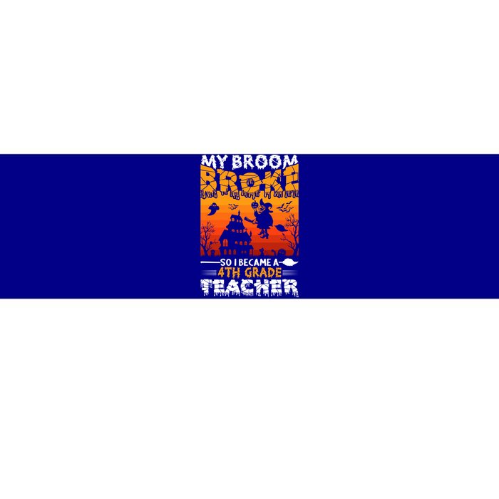 Funny Halloween School Teacher Costume 4Th Grade Teacher Great Gift Bumper Sticker