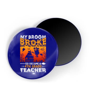 Funny Halloween School Teacher Costume 4Th Grade Teacher Great Gift Magnet