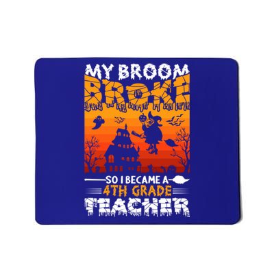 Funny Halloween School Teacher Costume 4Th Grade Teacher Great Gift Mousepad