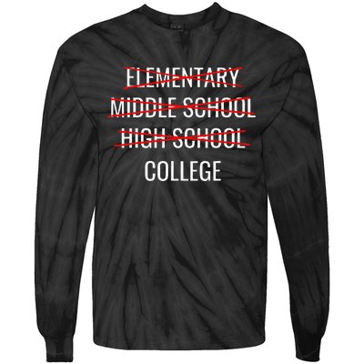 Funny High School Graduation College Bound Student Graduate Tie-Dye Long Sleeve Shirt