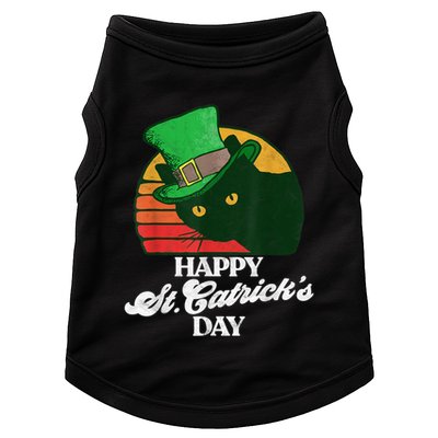 Funny Happy St CatrickS Day 80S St Patricks Cat Retro Doggie Tank