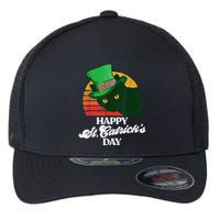 Funny Happy St CatrickS Day 80S St Patricks Cat Retro Flexfit Unipanel Trucker Cap