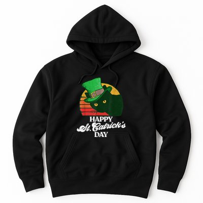 Funny Happy St CatrickS Day 80S St Patricks Cat Retro Hoodie