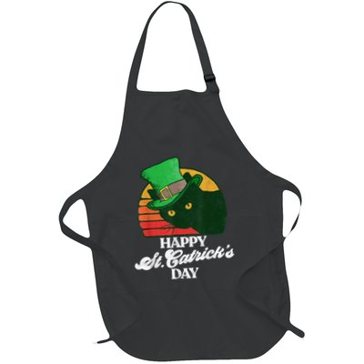 Funny Happy St CatrickS Day 80S St Patricks Cat Retro Apron