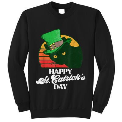 Funny Happy St CatrickS Day 80S St Patricks Cat Retro Sweatshirt