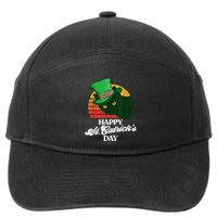 Funny Happy St CatrickS Day 80S St Patricks Cat Retro 7-Panel Snapback Hat