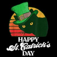 Funny Happy St CatrickS Day 80S St Patricks Cat Retro 7-Panel Snapback Hat