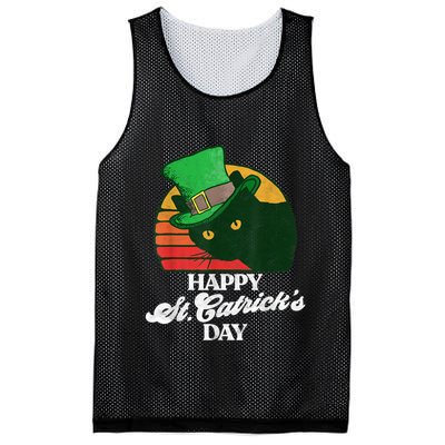 Funny Happy St CatrickS Day 80S St Patricks Cat Retro Mesh Reversible Basketball Jersey Tank