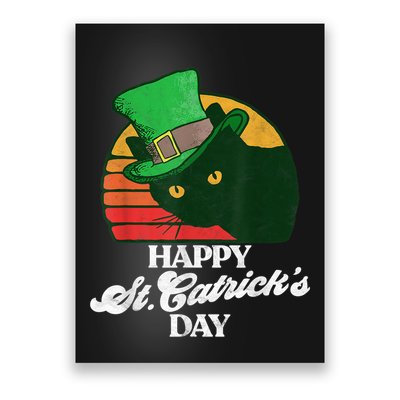 Funny Happy St CatrickS Day 80S St Patricks Cat Retro Poster