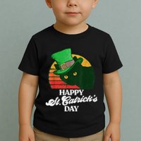 Funny Happy St CatrickS Day 80S St Patricks Cat Retro Toddler T-Shirt