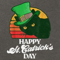 Funny Happy St CatrickS Day 80S St Patricks Cat Retro Cotton Canvas Backpack