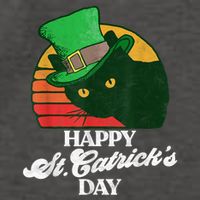 Funny Happy St CatrickS Day 80S St Patricks Cat Retro Vector Backpack