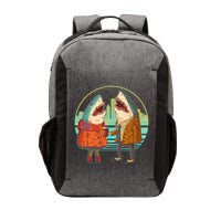 Funny Hipster Shark Couple Vector Backpack