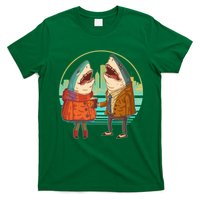 Funny Hipster Shark Couple T-Shirt