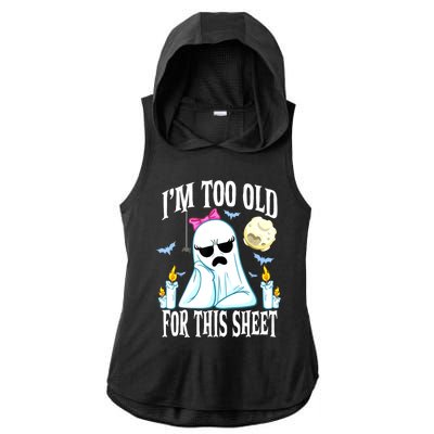 Funny Halloween Shirts For Ghost Face Costume Adult Ladies PosiCharge Tri-Blend Wicking Draft Hoodie Tank