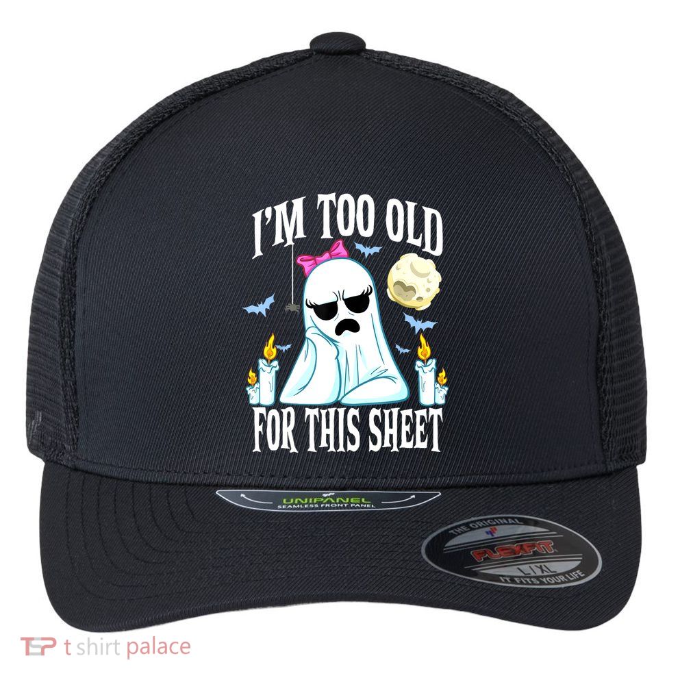 Funny Halloween Shirts For Ghost Face Costume Adult Flexfit Unipanel Trucker Cap