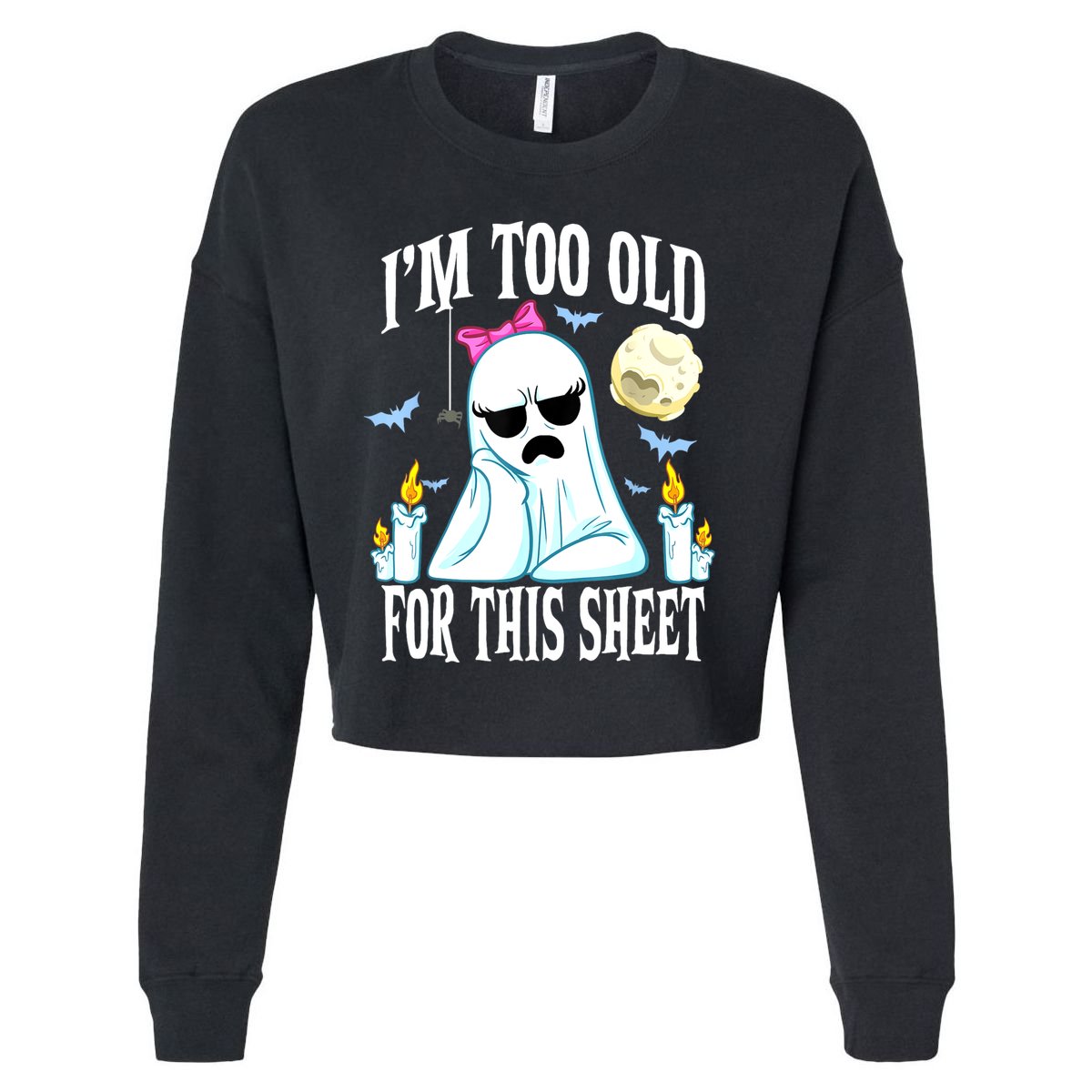 Funny Halloween Shirts For Ghost Face Costume Adult Cropped Pullover Crew