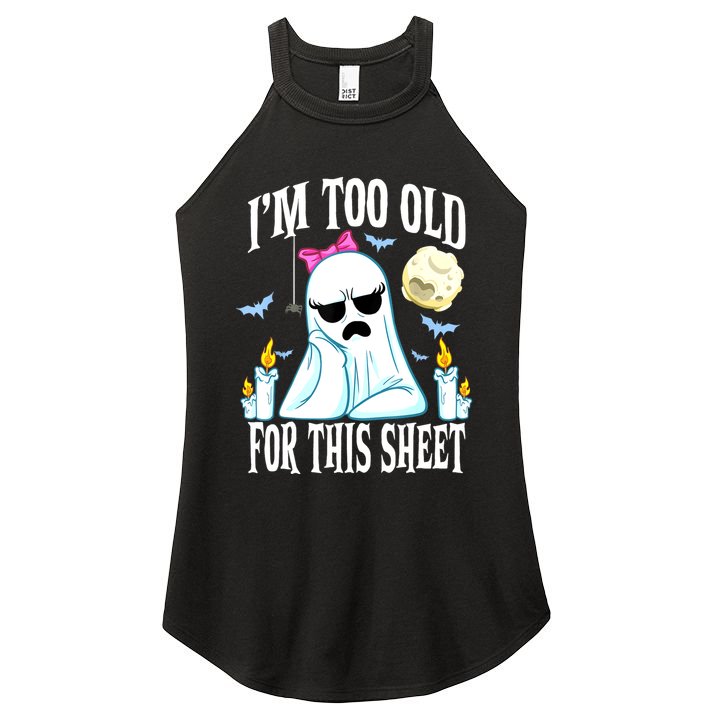 Funny Halloween Shirts For Ghost Face Costume Adult Women's Perfect Tri Rocker Tank