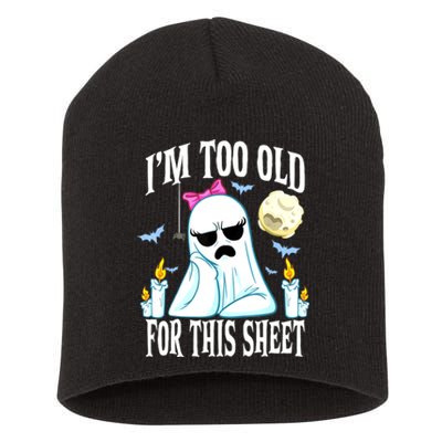 Funny Halloween Shirts For Ghost Face Costume Adult Short Acrylic Beanie