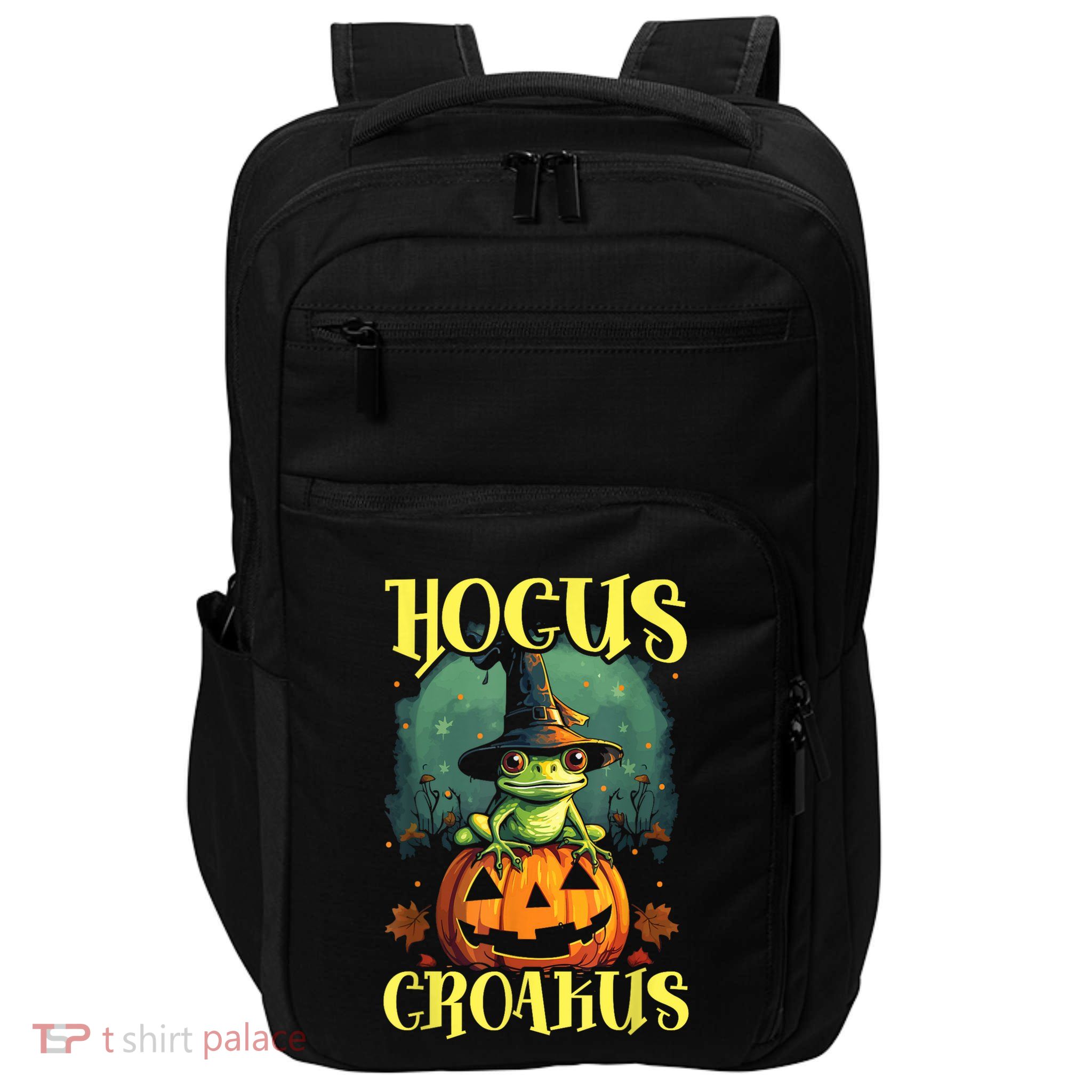 Frog Halloween Scary Toad Trick Or Treat Spooky Amphibian Impact Tech Backpack