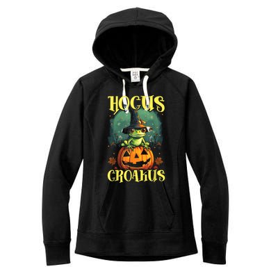 Frog Halloween Scary Toad Trick Or Treat Spooky Amphibian Women's Fleece Hoodie