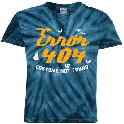 Funny Halloween Shirts, Error 404 Costume Not Found Kids Tie-Dye T-Shirt