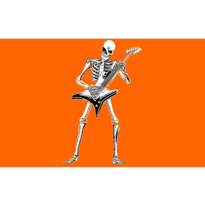 Funny Halloween Skeleton Guitarist Rock And Roll Band Guitar Gift Bumper Sticker