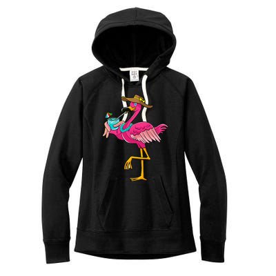 Flamingo Hawaiian Summer Tropical Luau Women's Fleece Hoodie