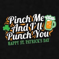 Funny Happy St Patrick's Day Pinch Me And I'll Punch You Ladies PosiCharge Tri-Blend Wicking Tank