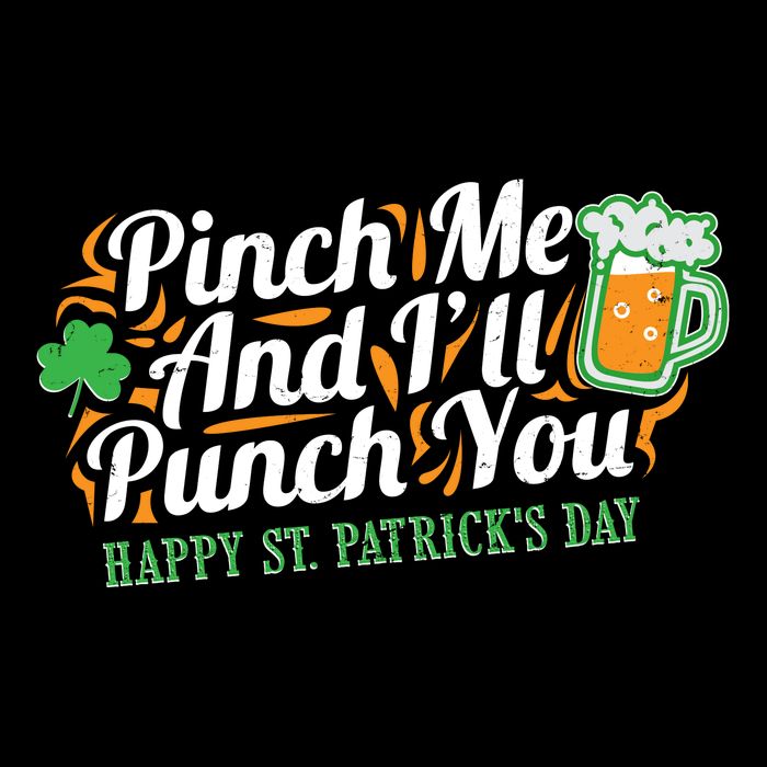 Funny Happy St Patrick's Day Pinch Me And I'll Punch You Drawstring Bag