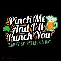 Funny Happy St Patrick's Day Pinch Me And I'll Punch You Cooling Performance Long Sleeve Crew